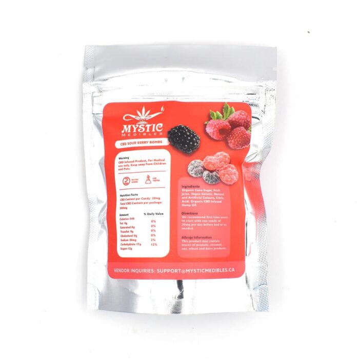 Mystic Medibles – CBD Sour Berry Bombs (300mg CBD) - Image 2