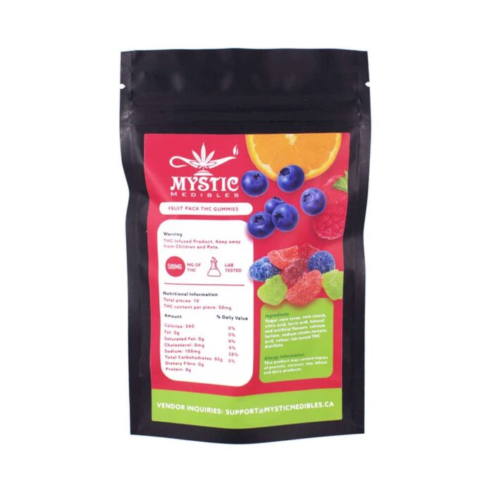Mystic Medibles – Fruit Pack THC Gummies (500mg THC) - Image 2