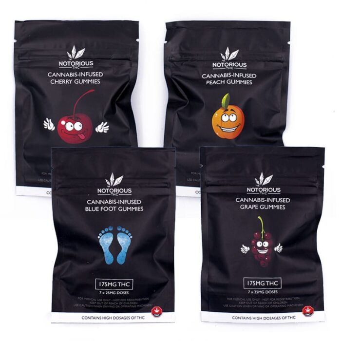 Notorious THC – 4 Pack Cannabis Infused Gummies Mix & Match