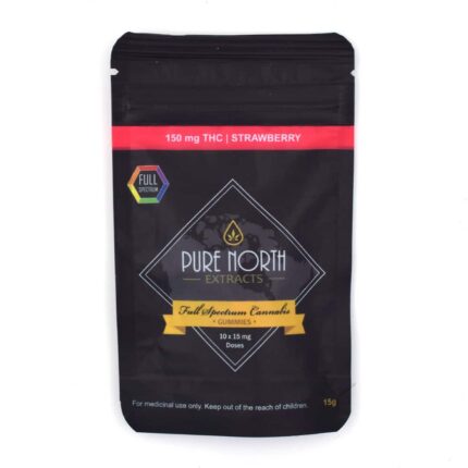 Pure North Extracts Strawberry Gummies 150mg THC